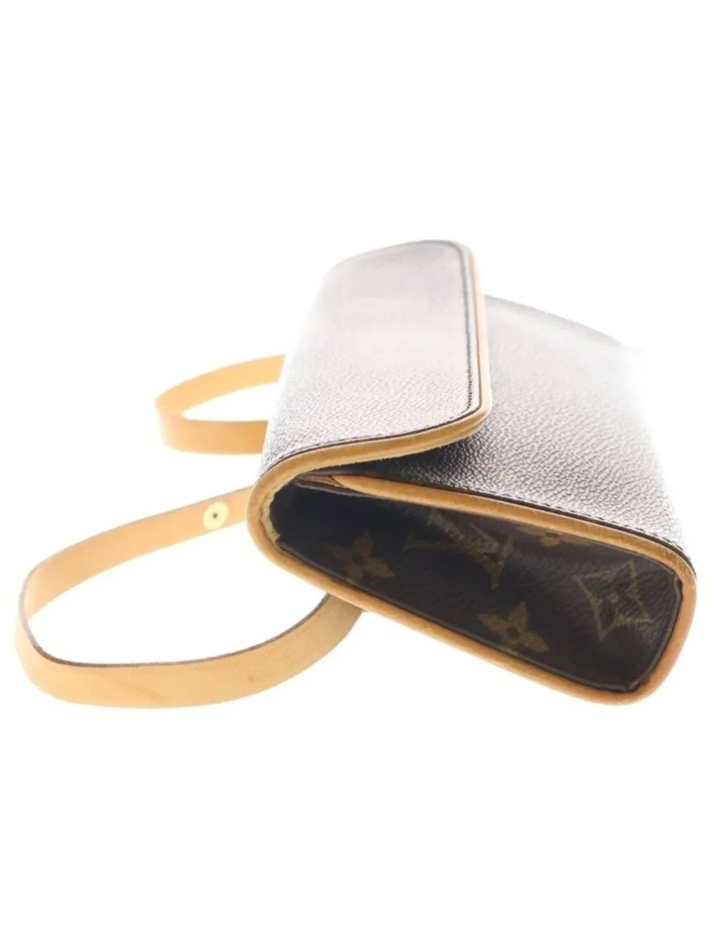 Louis Vuitton Monogram Pochette Florentine Leather Waist Bag Brown